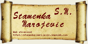 Stamenka Marojević vizit kartica